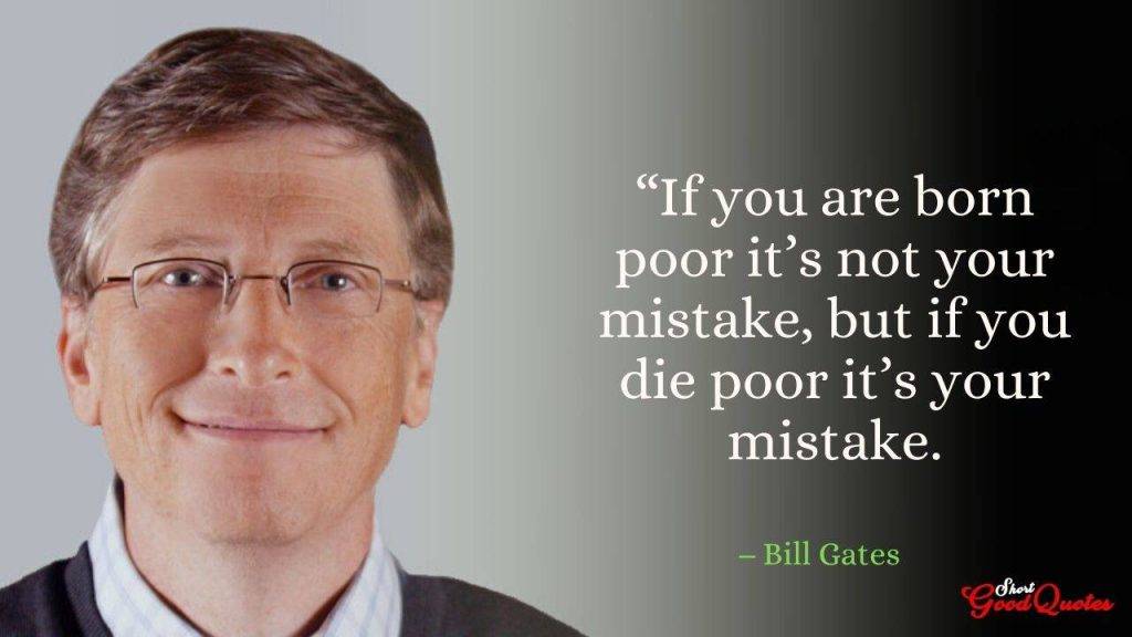 If you are born poor its not your mistake
