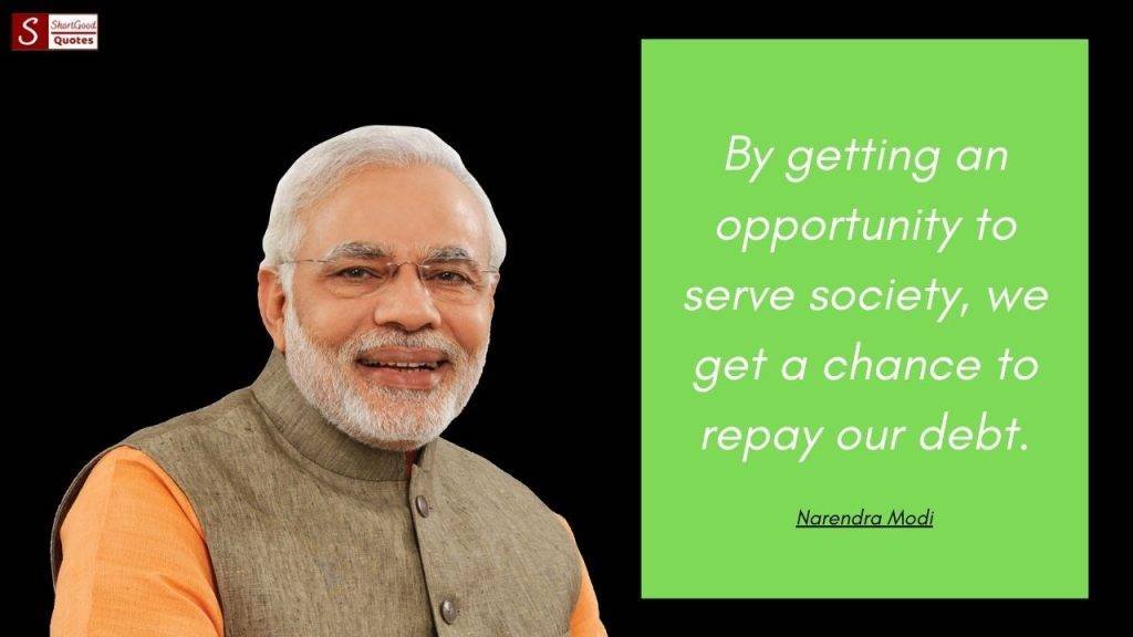 Good words for Narendra Modi