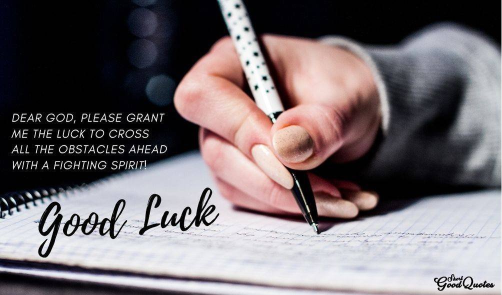 Prayers for Good Luck in Exam